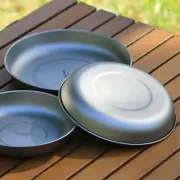 Lightweight Titanium Picnic Plates for Outdoor Adventures and Traveling