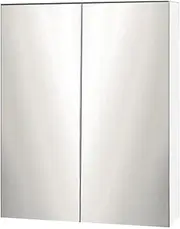 Cefito Bathroom Mirror Cabinet, 600 x 150 x 720mm Vanity Wall Shaving Cabinets Storage Unit Shower Display Shelf Organiser Laundry Over Toilet Storages, with 2 Door High Gloss Adjustable Shelves White