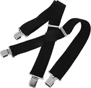 [Healeved] Men's Work Suspenders 5cm Clips Elastic Back Suspender Straps Polyester Suitable for Occasions