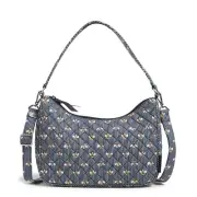 Vera Bradley Women's Cotton Frannie Crescent Crossbody Purse Bees Navy - Recy...
