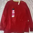 Scrubstar Women's Active Stretch Snap Front Warm-Up Scrub Jacket Ruby Gems XS