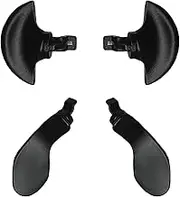 4 Pcs Back Paddles for PS5 Edge Controller, Interchangeable Metal Rear Paddles,Metallic Rear Paddles Trigger Buttons Replacement Parts for PS5 Edge Controller (Black)