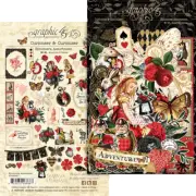 Curiouser & Curiouser - Graphic 45- Die Cut Assortment Ephemera 65/pk Alice