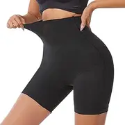 [Runmeihe] High Waist Shapewear Women's Tummy Control Bodice Leggings Short Tummy Tightening Bodice Pants Body Shaper Tummy Control Underwear, Black, Large