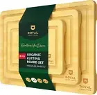 Cutting Boards for Kitchen - Bamboo Cutting Board Set of 3, Cutting Boards with