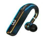 M6 Bluetooth-compatible Earphone Ear Hook Clear Calls LED Digital Display Business Wireless Headphone Sport Headset for Running -Black