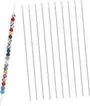LOLIPPYY 10Pcs Bead Needles for DIY Jewelry Making Bead Threader Easy to Use Beading Tools for Stringing Beads for Crafting Necklaces and Bracelets