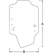 84344565 Front Windshield Glass Fits Ford/New Holland Skid Steer Loaders