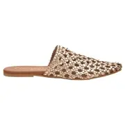 COCONUTS by Matisse Every Metallic Mules Womens Gold Flats Casual EVERY-712