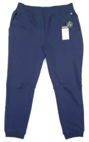 Kenneth Cole Men's L Active Fleece Jogger Lined Sweatpants Navy Blue NWT