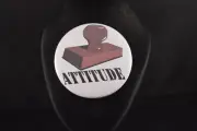 "ATTITUDE" Lot of 3 BUTTONS pins pinbacks 2 1/4" badges Large! Swagger Selfie