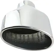 Universal Car Exhaust Tip Inter 63mm Polish Stainless Steel Rolled/oval Outlet Slant Auto Muffler End Tip Silver Black Compatible With RS4(DJ3027f-L)