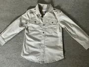 WITCHERY KIDS Beige Shirt Size 5-6 NWT