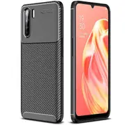 For Oppo A91 Case, Rugged Shockproof Heavy Duty Snti Slip Protective Case Cover (Black)