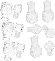 LALADEFIEE 6Pcs Portable Crystal Decanter for Wine and Spirits Lightweight Aeration Whiskey for Parties and Gatherings Weddings and Special
