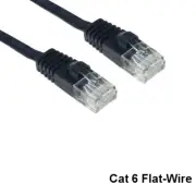 KNTK 1' Flat-Wire CAT6 UTP Ethernet Cable Slim 32AWG 550MHz Router Internet Hub