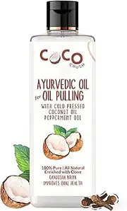COCO CRUSH Ayurvedic Coconut Oil for Oil Pulling, Cold-pressed & Virgin | Healthy Teeth - Peppermint Oil, Clove Oil | Oral Care for Fresher Breath & Healthier Gums (50 ml)