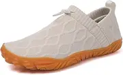 [Tongzone] Men's Wide Toe Box Barefoot Shoes Slip-On Running Sneakers Trail-Runners Zero Drop Sole Walking Shoes
