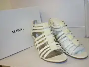 Alfani New Womens Strappy Wedges Apache Creme 8 M Heels Sandals Shoes
