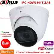 Dahua AI 4K 8MP 5x Zoom Starlight Mic SMD+ IR H.265+ IP Camera IPC-HDW3841T-ZAS