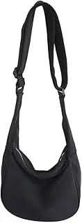 [VANZACK] Nylon Bag Large Capacity Handbag Black Tote Bag Comfortable Adjustable Strap Fashionable for Daily Use