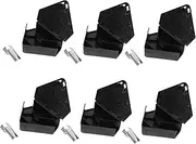 Levemolo 6pcs Triangle Mouse Baits Station with Metal Key Lock Reusable Plastic Rat Boxes for Indoor and Outdoor Use Secure Locking System Discreet Design for Rodent Control
