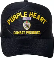 United States Purple Heart Combat Wounded Emblem Patch Hat – Adjustable Baseball