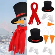 Kids Snowmen Hat Scarf Gloves Roleplaying Costume Set Hat Cosplay Outfit