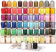 [New brothread] 63 Brother Colours Polyester Machine Embroidery Thread Kit 500M (550Y) Each Spool for Brother Babylock Janome Singer Pfaff Husqvarna Bernina Embroidery and Sewing Machines