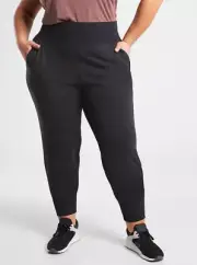 Athleta PLUS 3X Venice High Rise Jogger Black Pants, Yoga Active Joggers Fitness