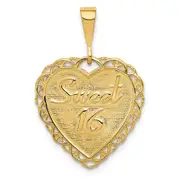 14k Yellow Gold Reversible SWEET 16 Charm
