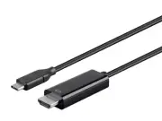 Monoprice USB Type C to HDMI 3.1 Cable - 9ft, Black, 5Gbps, 4K@30Hz, Plug & Play