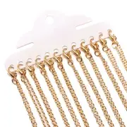 12 or 72 BULK 30 3/8" Rose Gold Chains, Pre-Made Chain- US Seller - RG977