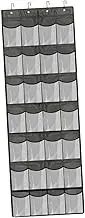 MYCENSE Over The Door Hanging Shoe Organizer with Hooks Versatile Convenient Shoes Holder Shoe Rack for Crafts Wall Hats Clothing, Black White
