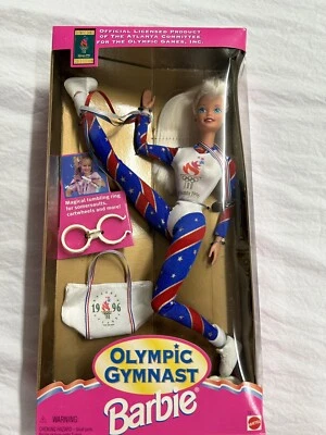 New In Box BARBIES Olympic Gymnast Barbie Doll Atlanta Olympics 1996