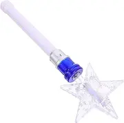 LABRIMP Glowing Five-Pointed Star Wand Conch Handlebar Wedding Flashing Ring Happy Birthday Paper Glasses Universal Handlebar Magician Wand Blue Plastic