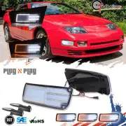 For Nissan 300ZX Z Z32 90-96 Clear Dynamic SWITCHBACK LED DRL Turn Signal Lights (for: Nissan)