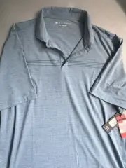 NWT Travis Mathew Heater Pro Cs Golf Polo Shirt Blue XL