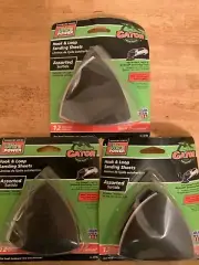 Gator - Hook Loop Sanding 12-Sheets Assorted Lot of 3 - Grit 220, 120, 80 4each