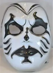 Kiss of Death Mask Theater Mime Costume Accessory Mardi Gras Venetian Halloween
