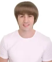 HPO Adult Men's 80'S Rock Star Liam Gallagher-Inspired Straight Brown Wigs