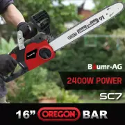 BAUMR-AG 2400W Electric Chainsaw 16 Inch Oregon Bar Chain Saw Pruning Cutting