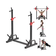 Squat Rack, Barbell Rack, Bench Press 550 LBS Max Load Adjustable Squat Rack ...