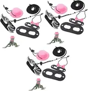 FOMIYES 3 Sets Reptile Leash Set Lizard Harness Bearded Dragon Harness Bow Tie Kit Outdoor Leash