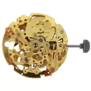 Miyota/Citizen 8N24 LTD 3 Hand Automatic Mechanical Skeleton Watch Movement Gold