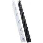 2 Pcs White Coat Rack Black Hooks for Hanging Coat Rack Wall Mount Towels