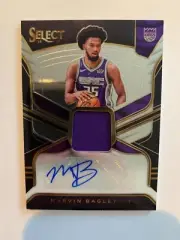 2018-19 Select Rookie Patch Auto Marvin Bagley III Kings 122/199 RC Prizm