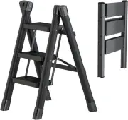 Step Ladder 3 Step Folding,Lightweight Portable Folding Step Stool with Anti-Sli