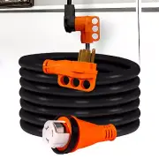 25Ft 125/250V 50A RV Power Extension Cord NEMA 14-50P/SS2-50R Twist Lock ETL
