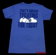 New Peanuts Snoopy Charlie Brown Thats Enough For Today Classic Mens T-Shirt